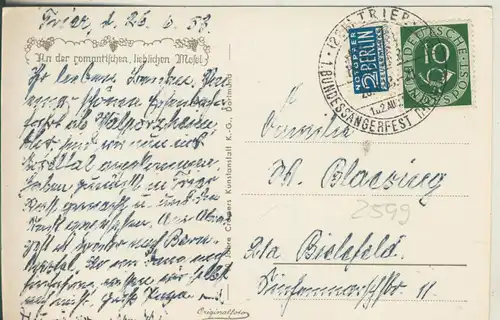 Trier v. 1953 Teil-Stadt-Ansicht (AK2599)