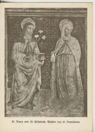 St.Klara und St.Elisabeth, Töchter des hl. Fransiskus v. 1968 (AK2689)