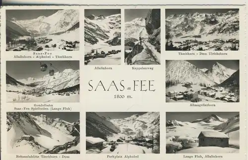 Saas-Fee v. 1965 9 Winter-Ansichten (AK2728) 