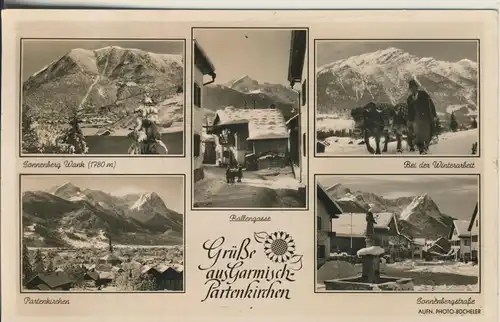 Garmisch-Partenkirchen v. 1954 5 Winteransichten (AK2740)