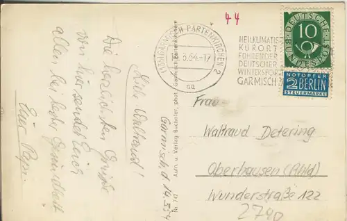 Garmisch-Partenkirchen v. 1954 5 Winteransichten (AK2740)