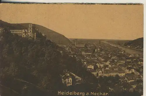Heidelberg v. 1922 Teil-Stadt-Ansicht (AK2743)