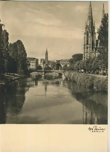 Strasbourg v. 1943 Ev. Kirche mit Münster (AK2802)