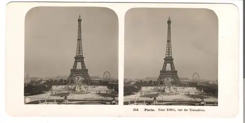 Paris - Tour Eiffel, vue du Trocadero - von 1904 (S014)