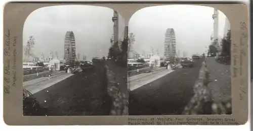 Panorama of World\'s Fair Grounds, Showing Great, e Ferris Wheel, St.Louis,. - 1904 (S039)