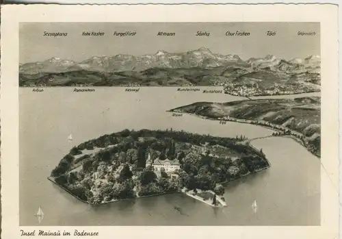 Insel Mainau v. 1960 Luftaufnahme (AK2857-1)