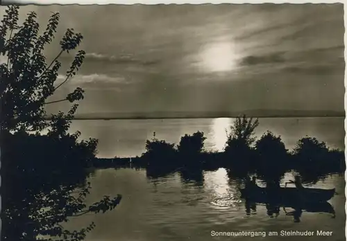 Steinhude v. 1966 Sonnenuntergang am Steinhuder Meer (AK2876) 