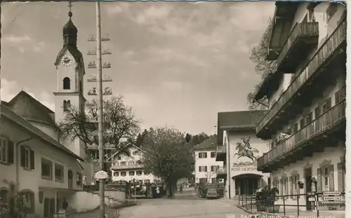 Bad Kohlgrub v. 1958 St. Martinstrasse mit der Post (AK2923)