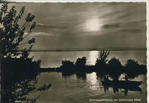 Sonnenuntergang am Steinhuder Meer v. 1966 (AK2941)