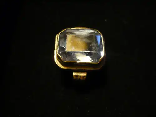 Silber Ring mit großem blauen Stein in Smaragd-Schliff (684) Preis reduziert