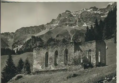 Bergell v. 1965 Ruine der Wallfahrtskirche S. Gaudenzio ob Casaccia (AK3013)