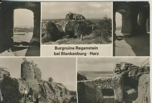 Blankenburg v. 1984 Burgruine Regenstein - 5 Ansichten (AK3091)