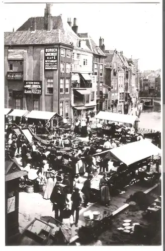 Dordrecht - Weekmarkt op het Scheffersplein omstreeks - 1905 (AK3247)
