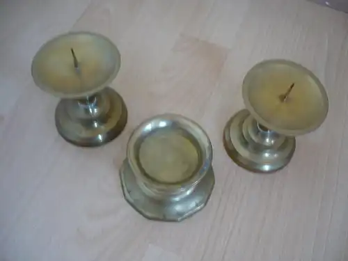3x Kerzenständer aus Messing (753) Preis reduziert