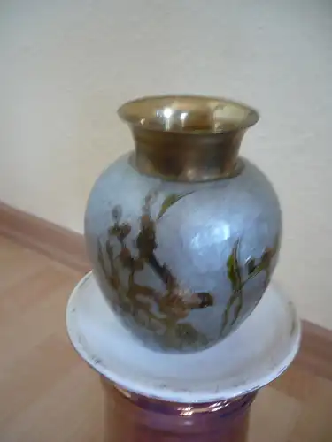 Vase aus Messing mit Emaile-Muster älter (754) Preis reduziert
