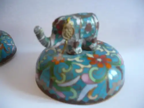 Spieldose aus Messing mit Elefant - bunt emaliert - Artleigh-Elliot No.73361 (756) Preis reduziert