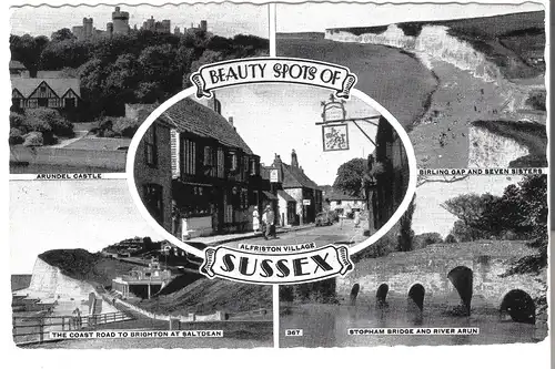 Beauty Spots of Sussex - 5 Ansichten v. 1952 (AK3312) 