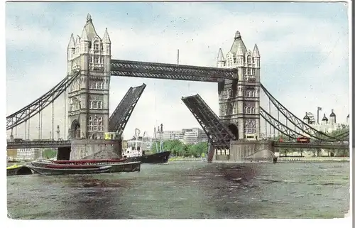 London, Tower Bridge - Bootsdurchfahrt v. 1957 (3316) 