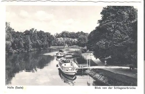 Halle (Saale) - Blick von der Schlageterbrücke v. 1932 (AK3346)