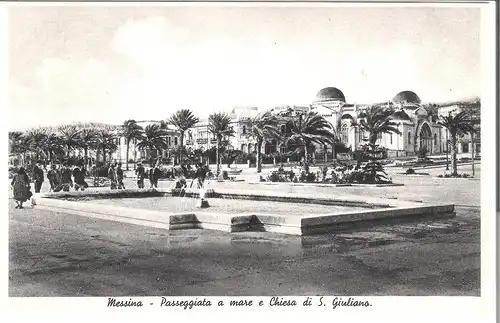 Messina - Passeggiata a mare e Chiesa di S. Giuliano v. 1939 (AK3363)