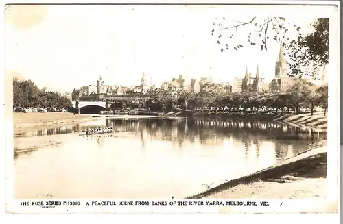 Melbourne - Australien - A peaceful scene from banks of the river Yarra v. 1955 (AK3371) 