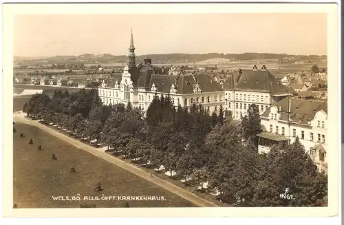 WELS, OÖ Allg.Öfftl. Krankenhaus v. 1938 (AK3385) 