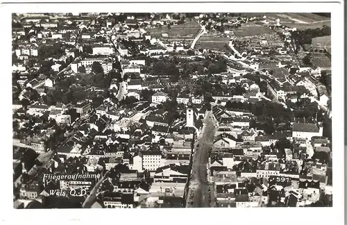 WELS, OÖ Fliegeraufnahme v. 1942 (AK3386) 