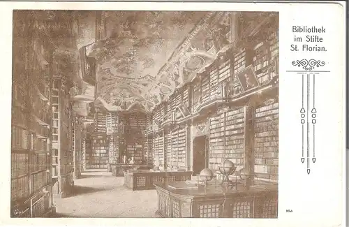 Stift St.Florian - Bibliothek v. 1924 (AK3389)