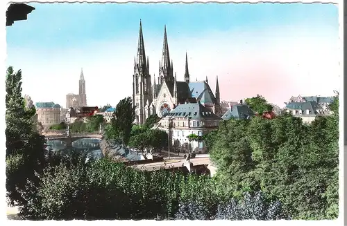 Strasbourg - Eglise Saint-Paul et la Cathédrale von 1956 (AK3393) 