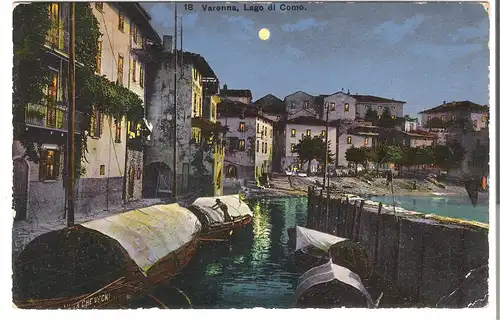 Varenna - Lago di Como - im Mondschein v. 1928 (AK3464)