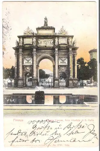 Firenze - Piazza Cavour, Arco trionfale di S. Gallo v. 1905 (AK3469)