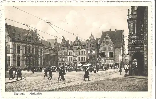 Bremen - Marktplatz v. 1920 (AK3481)