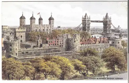 London - The tower and Towerbridge v. 1931  (AK3493)