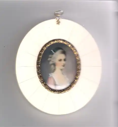 Miniatur-Malerei auf Elfenbein - Konstanze Weber - Mozarts Braut (777)  Preis reduziert
