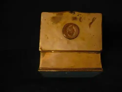 Deckel-Dose versilbert mit Medaille Napoleon III ca. 1920 (792)  Preis reduziert