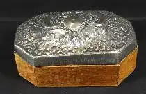 Holz-Dose mit versilbertem Deckel (801) Preis reduziert