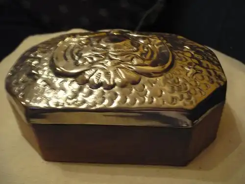 Holz-Dose mit versilbertem Deckel (801) Preis reduziert