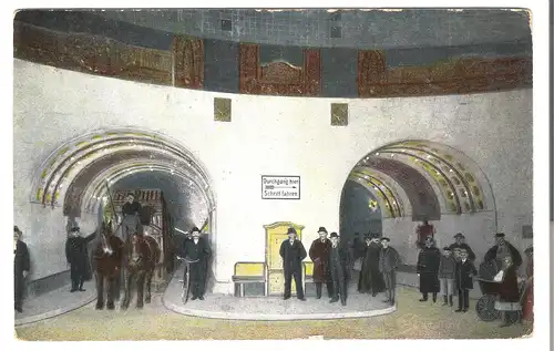 Hamburg - Blick in den Elbtunnel von 1915 (AK3625)