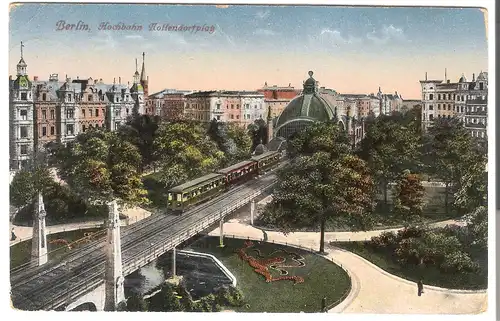 Berlin - Nollendorfplatz mit Hochbahn von 1916 (AK3626)