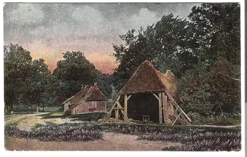 Bauernhöfe in waldiger Heidelandschaft - von 1921 (AK3662)