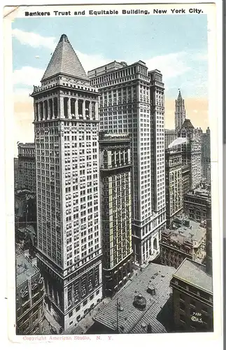 Bankers Trust and Equitable Building, New York City - von 1921 (AK3667) 