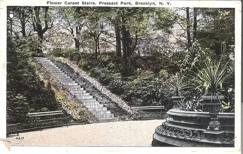 Flower Carpet Stairs, Prosect Park, Brooklyn. N.Y. von 1923 (3672)