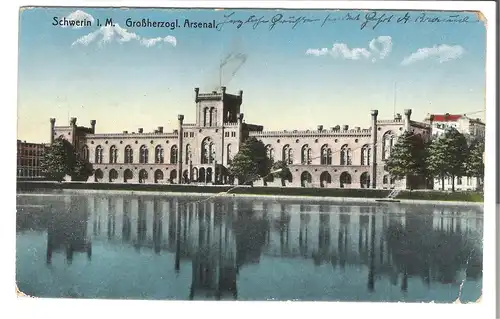 Schwerin i. M. - Großherzogliches Arsenal - von 1916 (AK3679) 