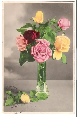 Rosen im Vase - von 1921 (AK3687)
