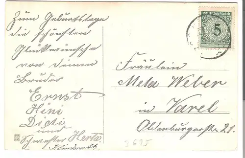 die besten Glückwünsche zum Geburtstag - von 1927 (AK3695)