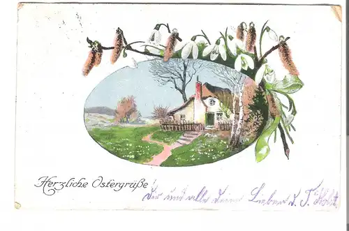 Herzliche Ostergrüße - von 1924 (AK3719)