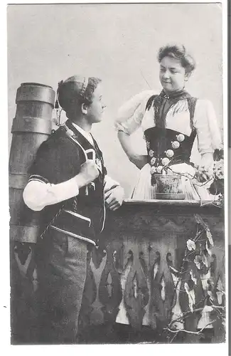 Paar in Tracht - von 1906 (AK3776)