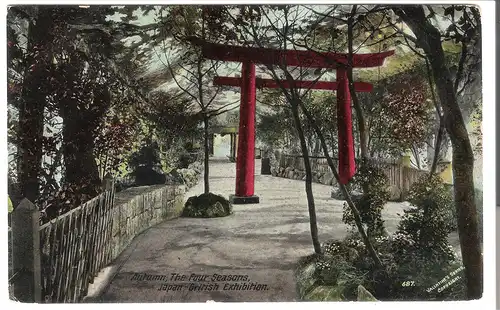 Autumn, the Four Seasons, In the Japanese Gardens, Japan-British Exhibition, London, 1910. - Japan - (AK4089)