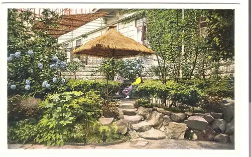 TOR-Hotel - Idyllischer Platz im Garten - Kobe - Japan - von 1937 (AK4093) 