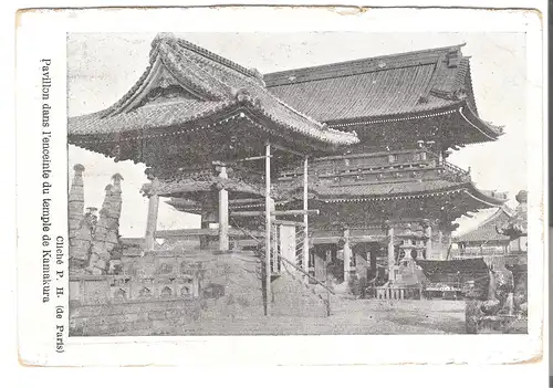 Pavillion dans l\'enciente du temple de Kamakura - Japan - von 1905 (AK4114)